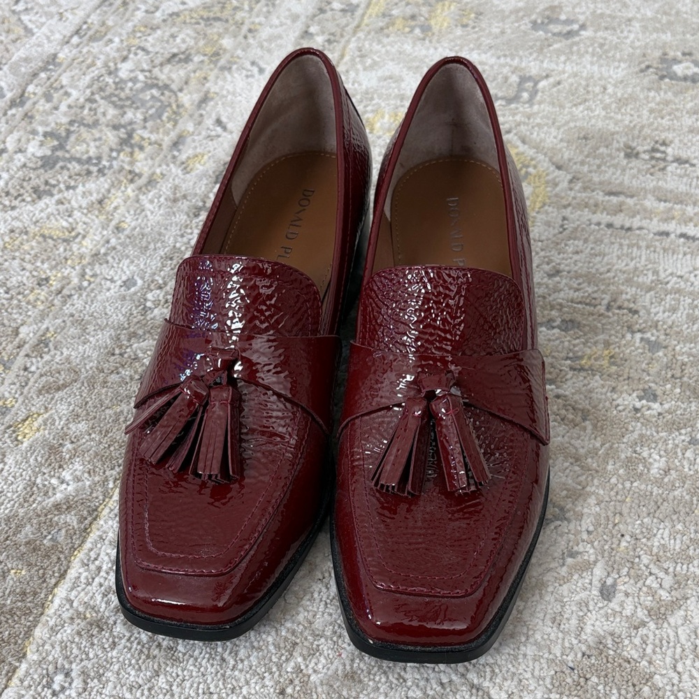 Donald Pliner Avici Patent Leather Heeled Loafer - Picture 3 of 11